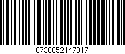 Código de barras (EAN, GTIN, SKU, ISBN): '0730852147317'