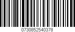 Código de barras (EAN, GTIN, SKU, ISBN): '0730852540378'