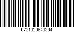 Código de barras (EAN, GTIN, SKU, ISBN): '0731020643334'