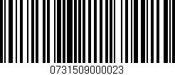 Código de barras (EAN, GTIN, SKU, ISBN): '0731509000023'