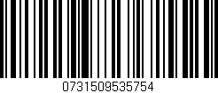 Código de barras (EAN, GTIN, SKU, ISBN): '0731509535754'