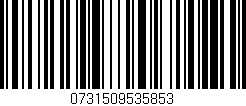 Código de barras (EAN, GTIN, SKU, ISBN): '0731509535853'