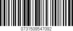 Código de barras (EAN, GTIN, SKU, ISBN): '0731509547092'