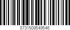 Código de barras (EAN, GTIN, SKU, ISBN): '0731509549546'