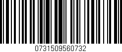 Código de barras (EAN, GTIN, SKU, ISBN): '0731509560732'