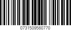 Código de barras (EAN, GTIN, SKU, ISBN): '0731509560770'