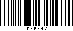Código de barras (EAN, GTIN, SKU, ISBN): '0731509560787'