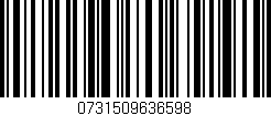 Código de barras (EAN, GTIN, SKU, ISBN): '0731509636598'