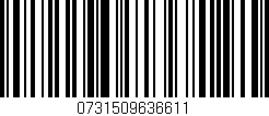 Código de barras (EAN, GTIN, SKU, ISBN): '0731509636611'