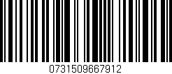 Código de barras (EAN, GTIN, SKU, ISBN): '0731509667912'