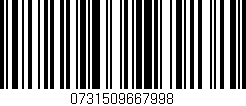 Código de barras (EAN, GTIN, SKU, ISBN): '0731509667998'