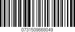 Código de barras (EAN, GTIN, SKU, ISBN): '0731509668049'