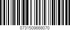 Código de barras (EAN, GTIN, SKU, ISBN): '0731509668070'