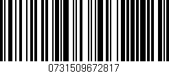 Código de barras (EAN, GTIN, SKU, ISBN): '0731509672817'