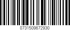 Código de barras (EAN, GTIN, SKU, ISBN): '0731509672930'