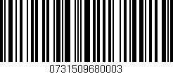 Código de barras (EAN, GTIN, SKU, ISBN): '0731509680003'
