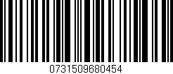 Código de barras (EAN, GTIN, SKU, ISBN): '0731509680454'