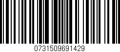 Código de barras (EAN, GTIN, SKU, ISBN): '0731509691429'
