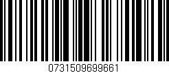 Código de barras (EAN, GTIN, SKU, ISBN): '0731509699661'