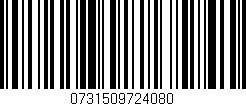 Código de barras (EAN, GTIN, SKU, ISBN): '0731509724080'
