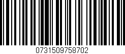 Código de barras (EAN, GTIN, SKU, ISBN): '0731509758702'
