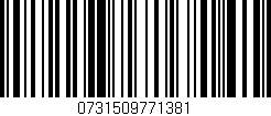 Código de barras (EAN, GTIN, SKU, ISBN): '0731509771381'