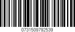 Código de barras (EAN, GTIN, SKU, ISBN): '0731509792539'