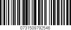Código de barras (EAN, GTIN, SKU, ISBN): '0731509792546'