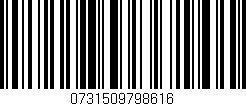 Código de barras (EAN, GTIN, SKU, ISBN): '0731509798616'