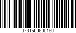 Código de barras (EAN, GTIN, SKU, ISBN): '0731509800180'
