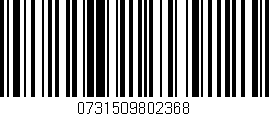 Código de barras (EAN, GTIN, SKU, ISBN): '0731509802368'
