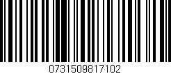 Código de barras (EAN, GTIN, SKU, ISBN): '0731509817102'