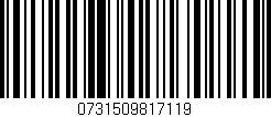 Código de barras (EAN, GTIN, SKU, ISBN): '0731509817119'