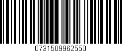 Código de barras (EAN, GTIN, SKU, ISBN): '0731509962550'