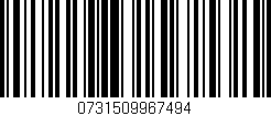 Código de barras (EAN, GTIN, SKU, ISBN): '0731509967494'