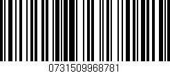 Código de barras (EAN, GTIN, SKU, ISBN): '0731509968781'