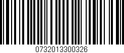 Código de barras (EAN, GTIN, SKU, ISBN): '0732013300326'