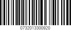 Código de barras (EAN, GTIN, SKU, ISBN): '0732013300920'