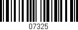 Código de barras (EAN, GTIN, SKU, ISBN): '07325'