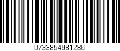 Código de barras (EAN, GTIN, SKU, ISBN): '0733854981286'
