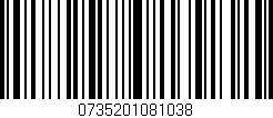 Código de barras (EAN, GTIN, SKU, ISBN): '0735201081038'
