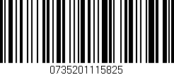 Código de barras (EAN, GTIN, SKU, ISBN): '0735201115825'