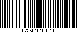 Código de barras (EAN, GTIN, SKU, ISBN): '0735810199711'