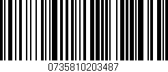 Código de barras (EAN, GTIN, SKU, ISBN): '0735810203487'