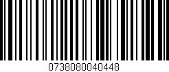 Código de barras (EAN, GTIN, SKU, ISBN): '0738080040448'