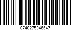 Código de barras (EAN, GTIN, SKU, ISBN): '0740275046647'