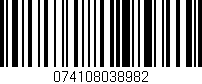 Código de barras (EAN, GTIN, SKU, ISBN): '074108038982'