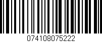 Código de barras (EAN, GTIN, SKU, ISBN): '074108075222'