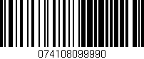 Código de barras (EAN, GTIN, SKU, ISBN): '074108099990'