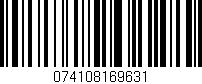 Código de barras (EAN, GTIN, SKU, ISBN): '074108169631'